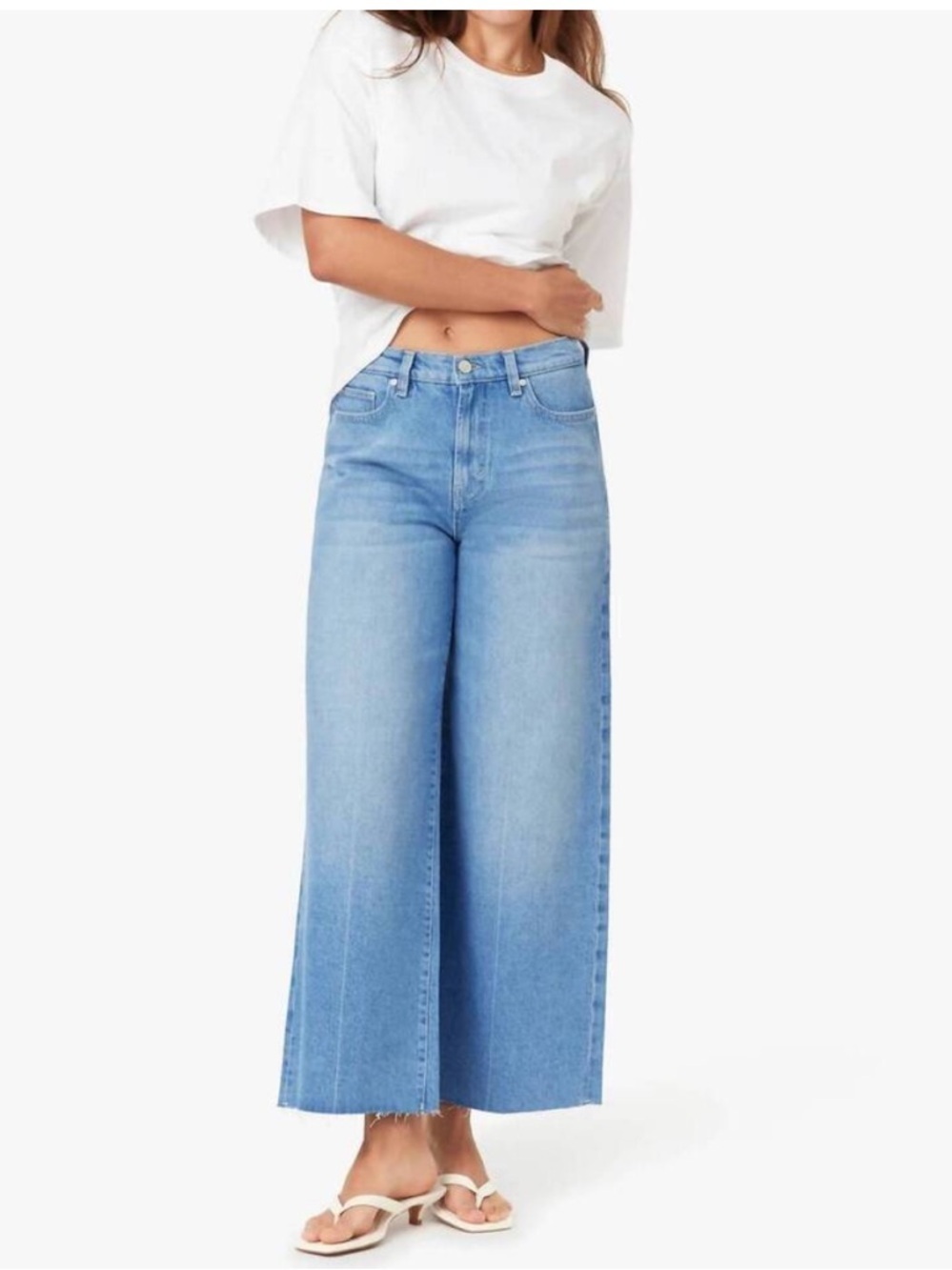 Anthropologie HABITUAL denver wide leg crop paloma Size 27